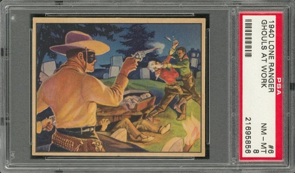 1940 R83 Gum, Inc. "Lone Ranger" #6 "Ghouls at Work" – PSA NM-MT 8 "1 of 2!"